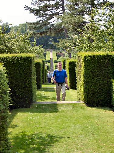 Armin walking up from the Walled Garden