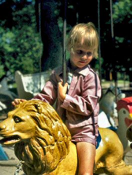 Picture of Armin riding a lion