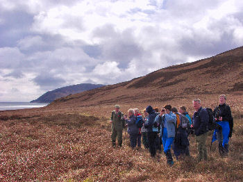 Picture of walkers overlooking the Sound of Islay