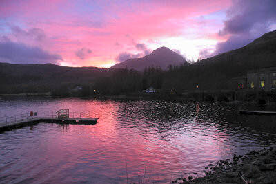 Picture of a sunset over Ben Vane
