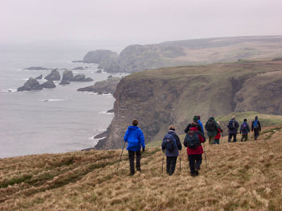 Picture of walkers on The Oa, Isle of Islay