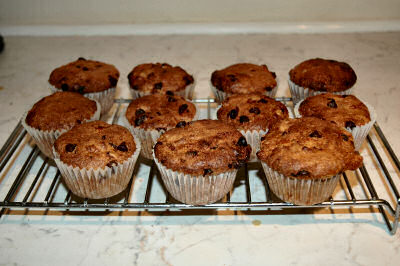 Picture of muffins cooling on a rack